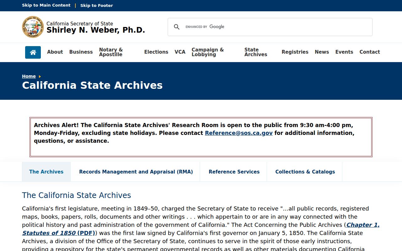 Hesperia city directory California State Archives research