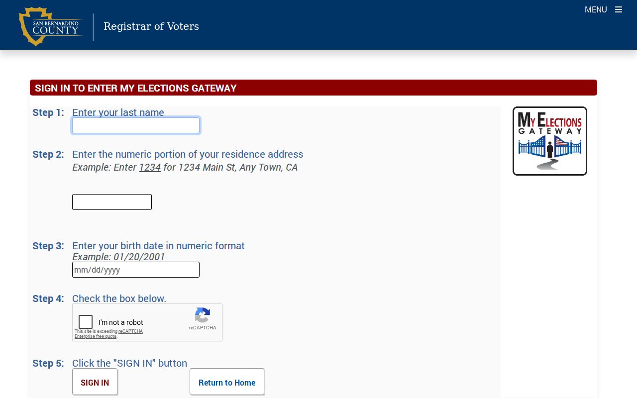 Hesperia residents directory My Elections Gateway voter lookup