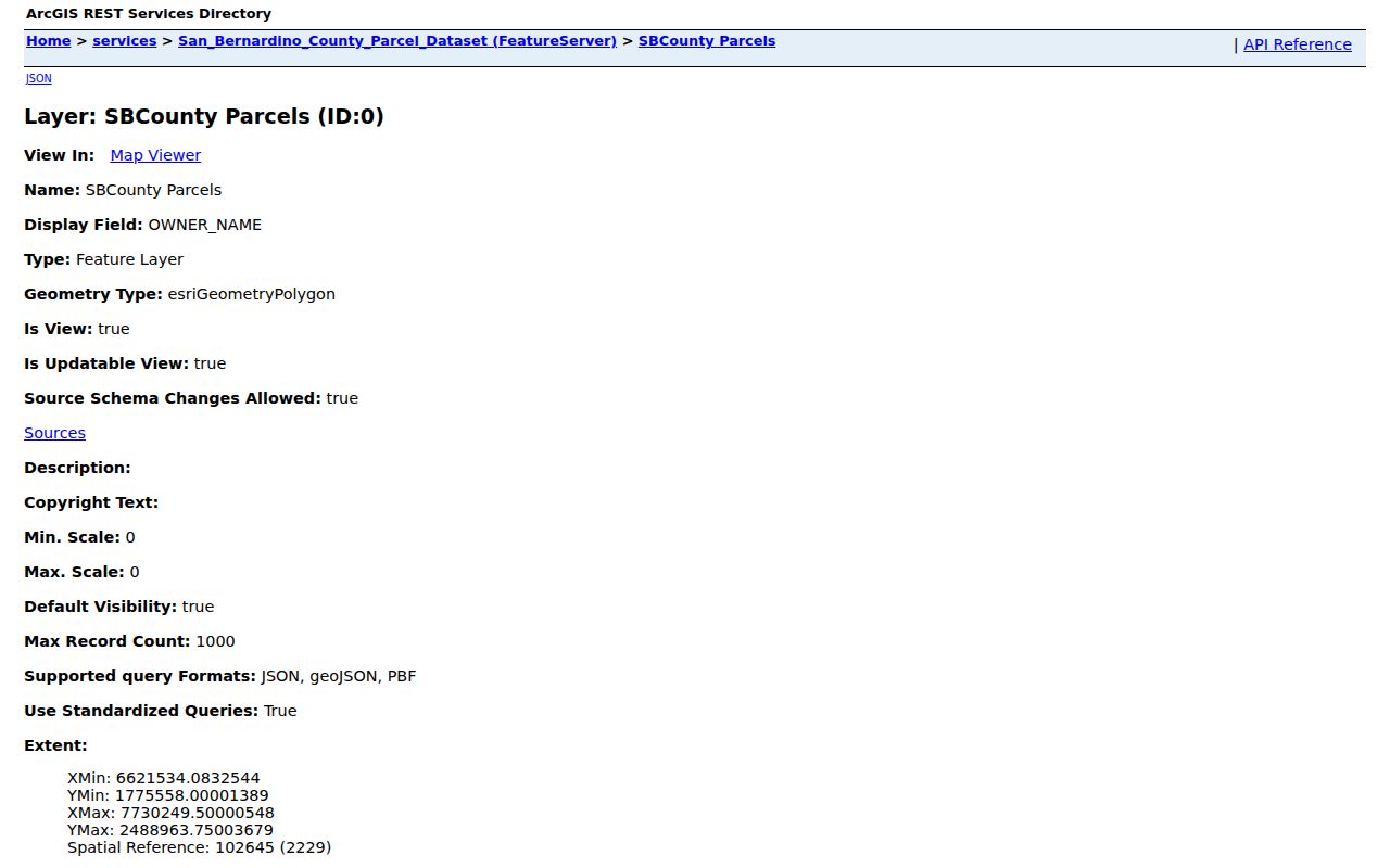 Hesperia neighbors county parcel dataset map